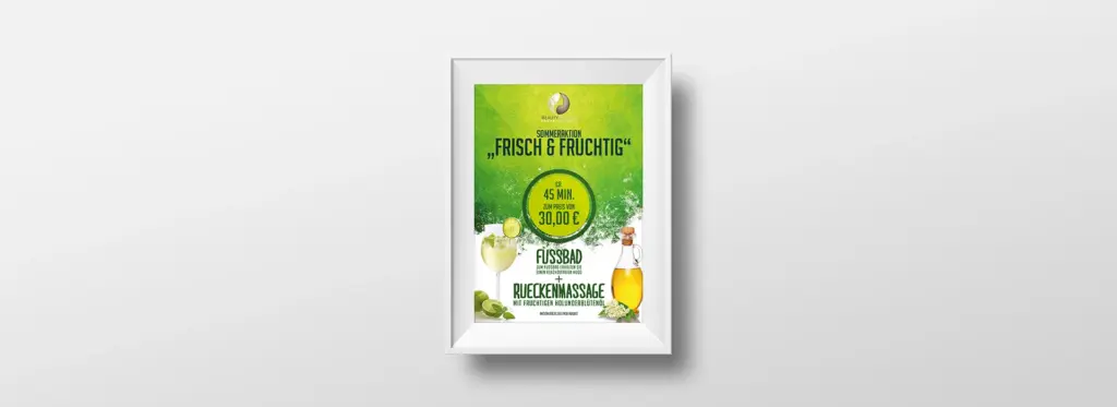 BeautyFeeling: Printdesign – Plakat Kosmetik Frisch