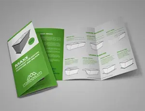 Maxxum Hochbeete: Printdesign – DIN lang KlappFlyer