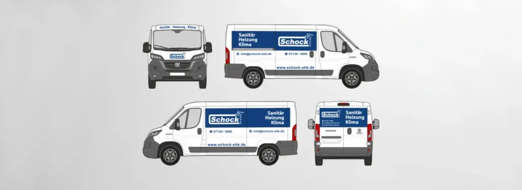 Schock SHK: Außenwerbung – Fahrzeugfolierung