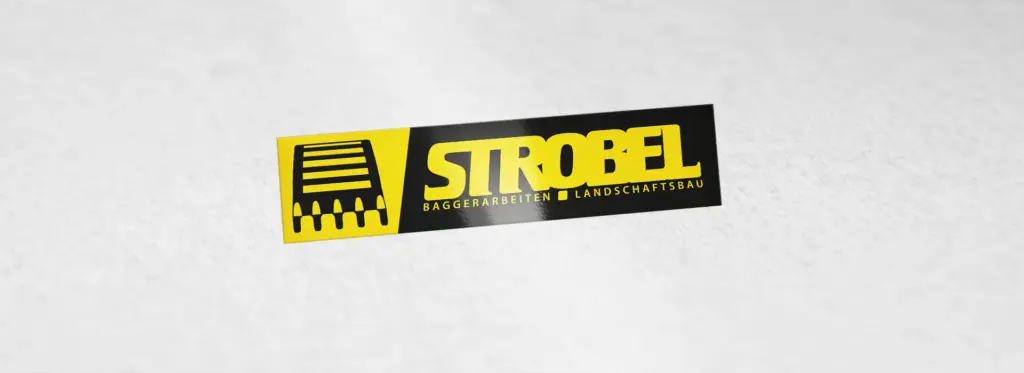 Strobel Baggerarbeiten: Logodesign – Ansicht 1