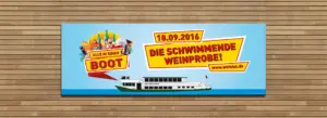 Weinkollegium Weinsberger Tal: Printdesign – Banner Boot